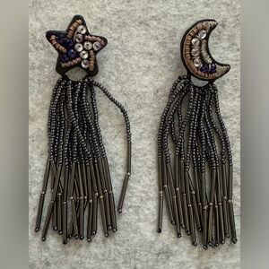 Stella & Dot Star and Moon Chandelier Earrings EUC